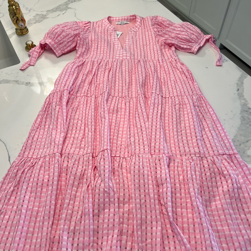 English factory dress pink size small